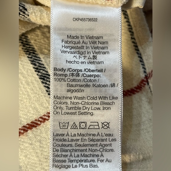 Madewell Flannel Oversized Ex-Boyfriend Shirt in
Windowpane Size Medium - Picture 9 of 10